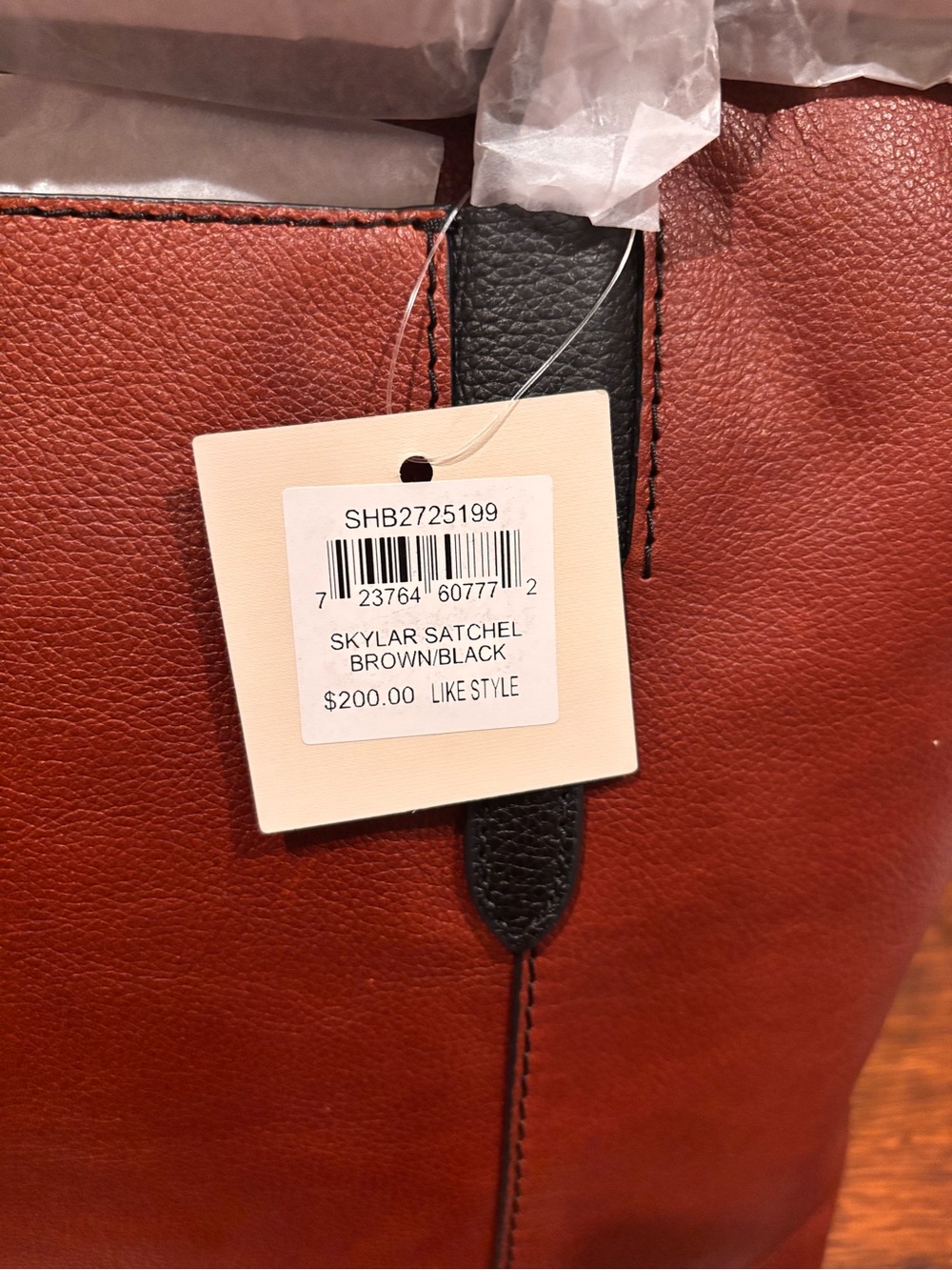 Fossil Black and Brown Skylar Satchel - Picture 5 of 11